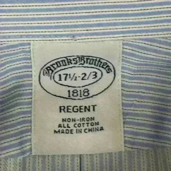 Brooks Brothers Mens Long Sleeve Button Down Shirt size 17 1/2 - 2/3 - Picture 6 of 7